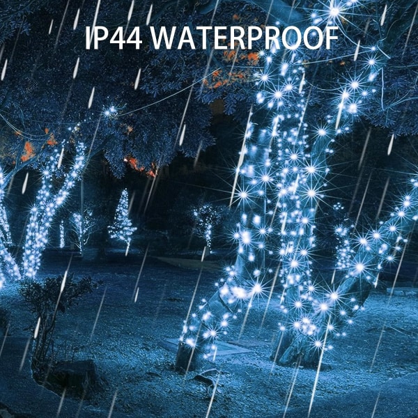 Ljusstrimma med 200 LED-lampor, 20 meter lång, för julbelysning White 400 LED
