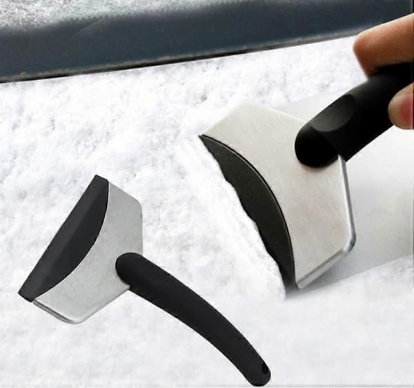 Bilskrapa av rostfritt stål, snöspade för bilrutor