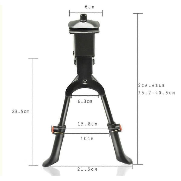 Fotstöd för mountainbike, justerbart mittstöd