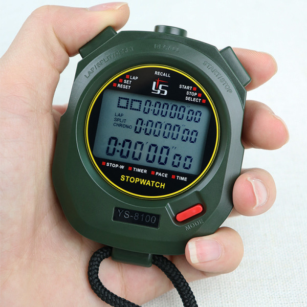 Stoppur Timer Tre Rader Den gröna YS-8100(100 roads)