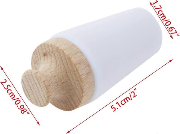 2-pack vinkorkar i massivt trä, återanvändbara ölförslutningar (vit)