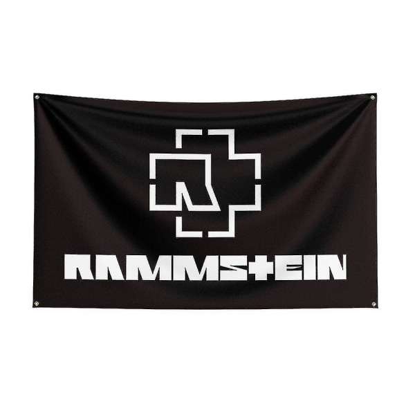 3x5ft Rammstein Rockband Flagga Polyester Digitaltryck Musikminnesmärke Banner för Dekoration J0441 60 x 90cm