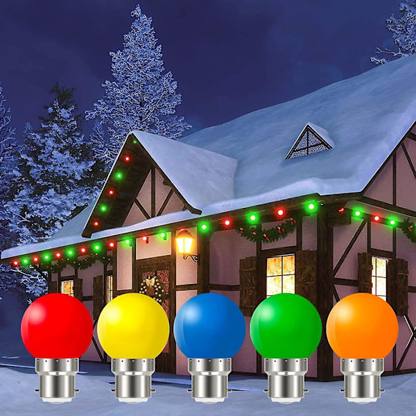 20-pack B22 Bajonett Färgade LED-Glödlampor 1W G45 Glödlampor LED Co