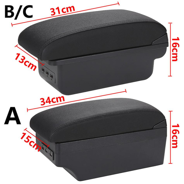 För Suzuki Swift Armstödslåda För Suzuki Swift 2005-2023 Bilarmstöd Ca C2 Black line NO USB