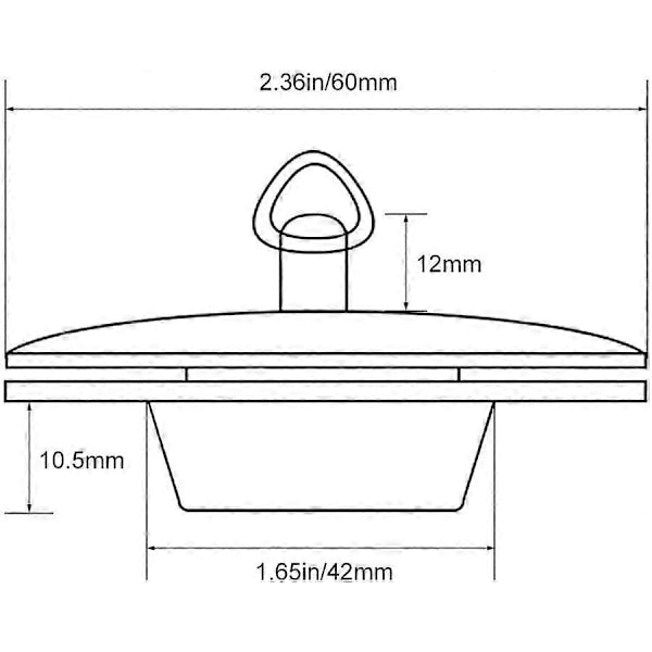 Krom Badkar Handfat Propp, 1.65 Tum Solid Metall Avloppsplugg med Kedja för Badrum Kök