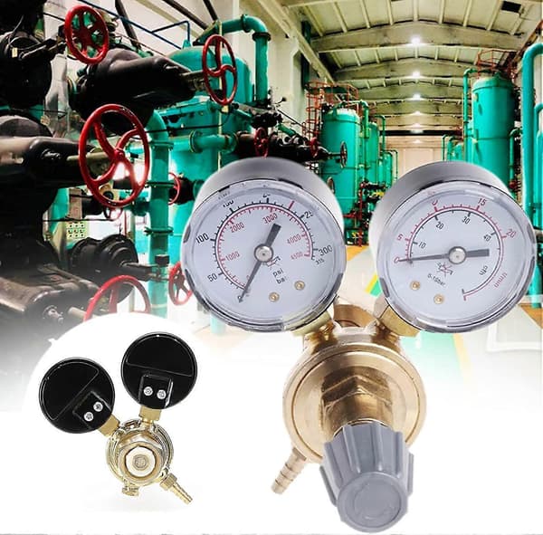 Tryckreducerare Regulator CO2 Argon Skyddsgas Tryckmätare för MIG MAG TIG Svetsutrustning