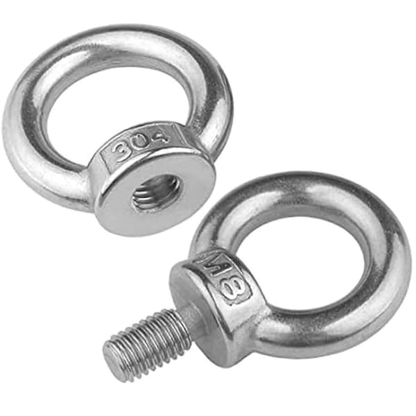 10 st Lyftögla, Hona Ringmutter för Lyft 304 Rostfritt Stål, 10-pack, M8