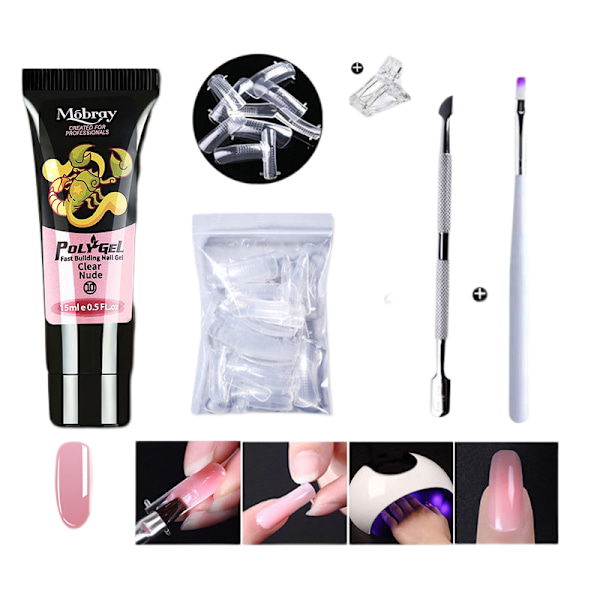 Nagelförlängningsgelset Gel Polish Startpaket PGP011
