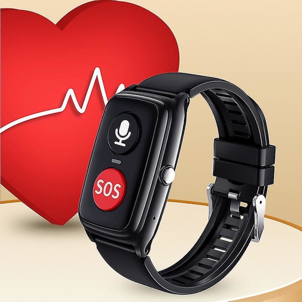 4g Sos Smart Armband För Seniorer Med Gps Info Push Heart Rate Monito