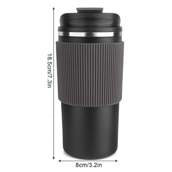 Termosmugg, isolerad mugg, läckagesäker resemugg, kaffemugg med lock