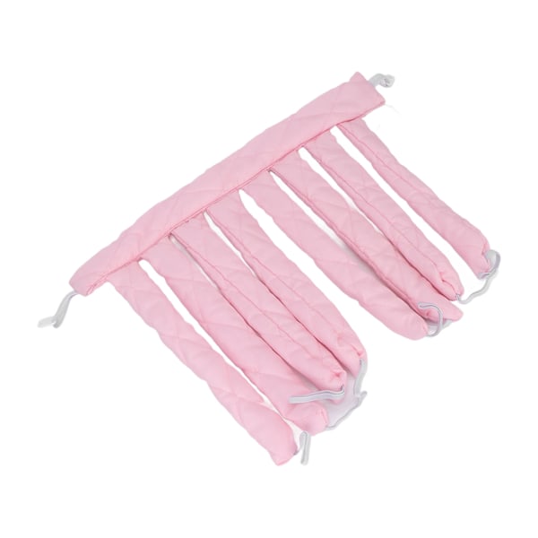 Värmelös locktång Sova hår Curl Styling Roller Ribbon för kvinnor Flickor Extra långt hår Rosa