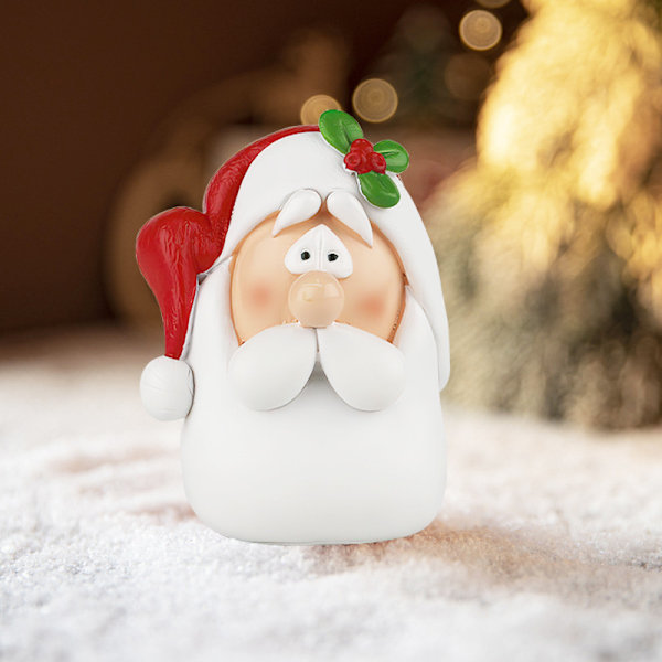 Jultomten Pepparkaksman Julstrumpor Candy Cane Harts Hängande bitar Dekorativ skrivbordsdekoration F