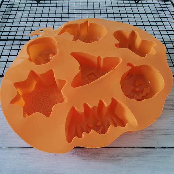 3D 7-siffrig Halloween Silikon Chokladkakaform Bakform