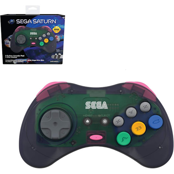 Retro-Bit Sega Saturn 2.4G M2 Grå PC