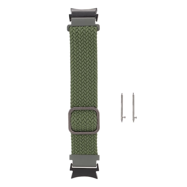 Armbandsband Elastiskt Nylon Flätat Justerbart Armband Klockband för Galaxy Watch 4 Militärgrön