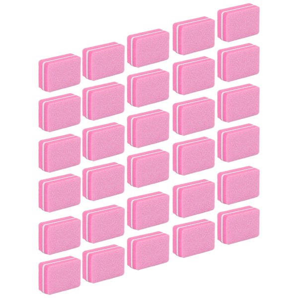 30 st Mini Nagelfil Professionell Bärbar Hemma Salong Nagelfilning Slipblock Manikyr Verktyg Rosa