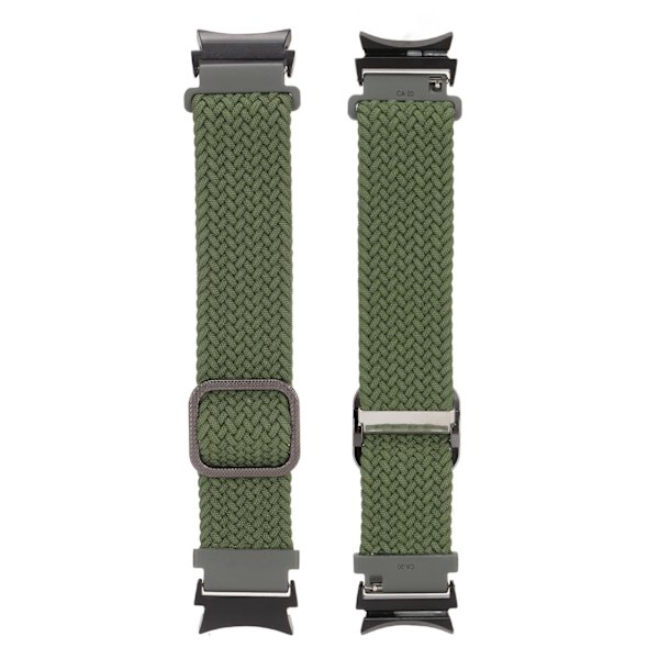 Armbandsband Elastiskt Nylon Flätat Justerbart Armband Klockband för Galaxy Watch 4 Militärgrön