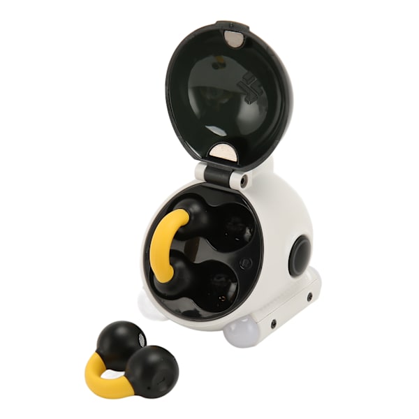 Öronklämma Bluetooth-hörlurar Multifunktionell Snygg Mini Stereo Ljud Ergonomisk Öppen Öronklämma Hörlurar för Sport Daglig Vit