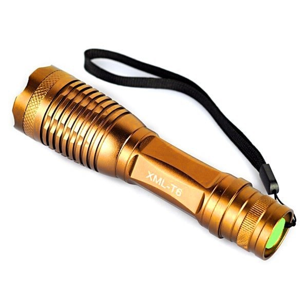 Ultrafire LED-ficklampa XM-L T6 - 2000LM Guld