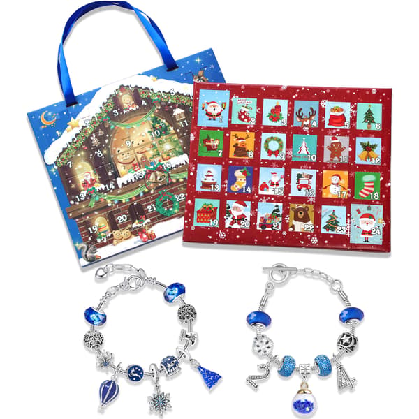 24 Grid Adventskalender DIY Barnarmband Creative Snowman Christmas Blind Box Present E