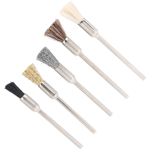 5-pack Nagelfräsbits Rengöringsborste Nageldamm Avlägsnande Borste Manikyr Verktyg Tillbehör
