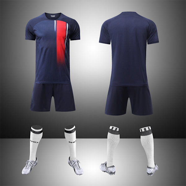 Fotbollströja set för klubb, fotbollsträningsuniform, snabbtorkande C L