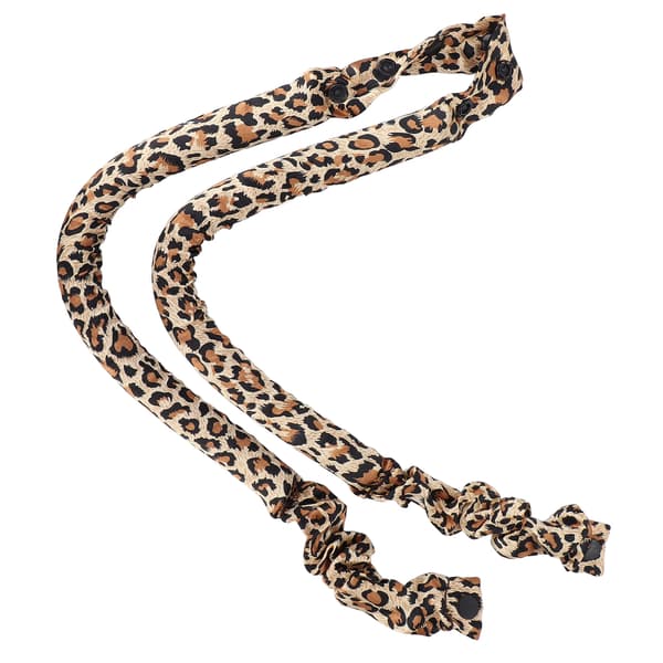Värmefri Locktångsdiadem EVA-skum Mjuk Bomull Sov DIY Lockar Rullar Hårstilverktyg Leopardmönster