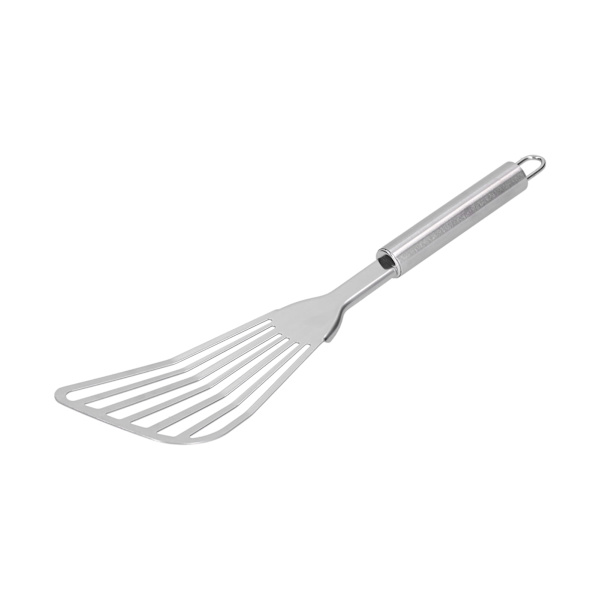 Spatelspade med hål för fisk, tjock polerad fiskvändare för kök, camping, restaurang