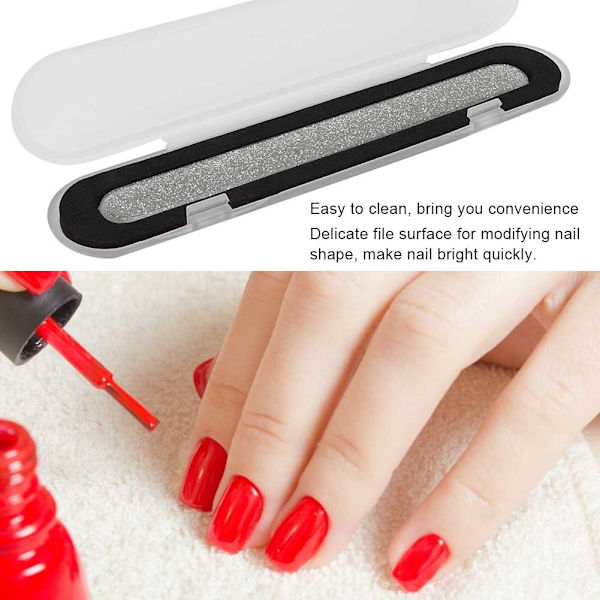 2 st Professionella Nano Glas Nagelfil Sandpapper Poleringsremsa Manikyrverktyg Stor Storlek