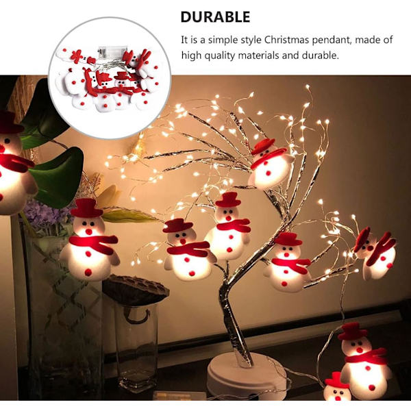 LED Snowman String Light Julgran String Lamp 2m 10LED