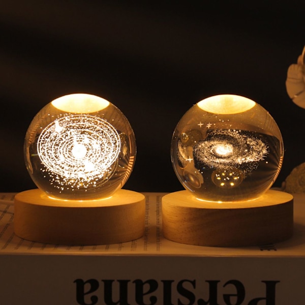 Kristallkula LED Nattlampa Bas Ornament