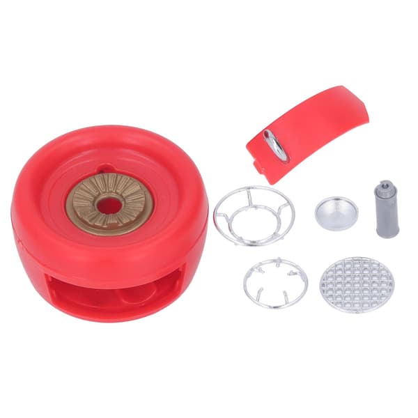 Dockhus Mini Grill med Hög Simulation Bakplåt Gasburk Dockhus Mini BBQ Set Röd