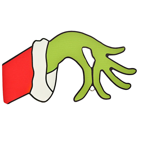 Juldekoration Julhängande Dörrskylt i Trä Grinch-Girlang Hemma Dekorationer för Köpcentrum Left Hand