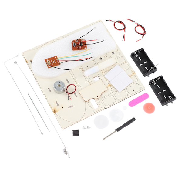 Träbåt Vetenskapsexperiment Kit Batteridriven Fjärrkontroll Pedagogiskt Vetenskapsexperiment Kit Över 6 År