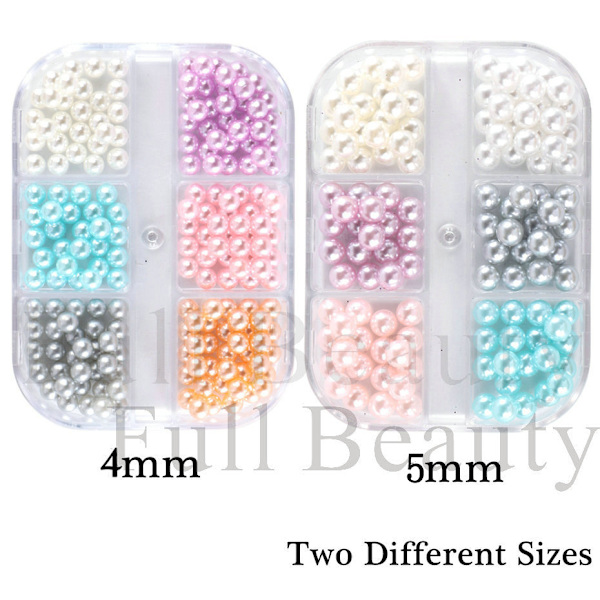 3 st Nail Pärlor DIY Nageltillbehör C