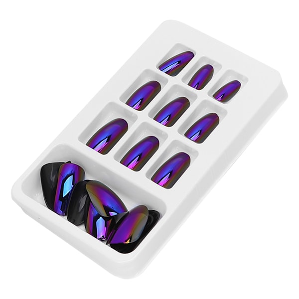 24 st Fashionabla Falska Naglar Avtagbara Ljusa Färger Falska Naglar Patch Full Cover Nagelkonst Tips05
