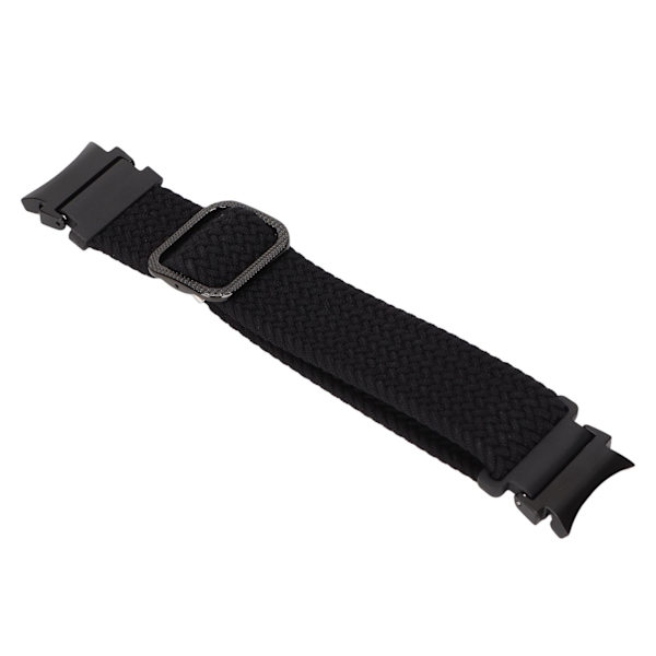 Armbandsband Elastiskt Nylon Flätad Justerbar Armband Klockband för Galaxy Watch 4 Svart