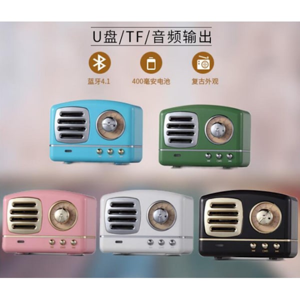 Retro Bluetooth-högtalare trådlös minihögtalare
