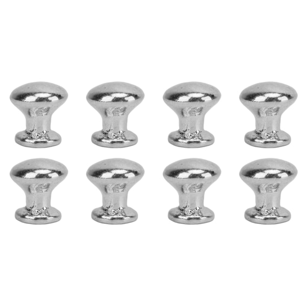8 st 1:12 Miniatyr Runda Huvud Drag Handtag Metall Enkel Stil Dockhus Dörrhandtag Knoppar Silver