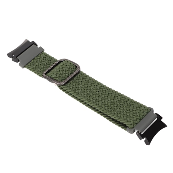 Armbandsband Elastiskt Nylon Flätat Justerbart Armband Klockband för Galaxy Watch 4 Militärgrön