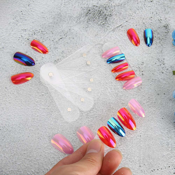 10 st Nail Art Akrylremsor Display Transparent Manikyr DIY Nagelsalong Tillbehör 10 st