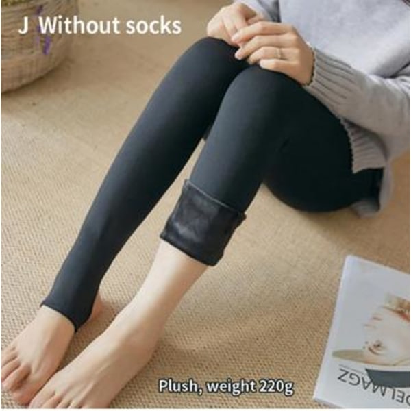 Vintervarma Leggings för Kvinnor, Tjocka Fleece Leggings med Hög Midja