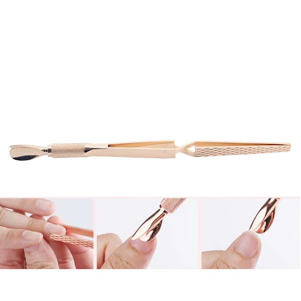 Nagelformningsklämma för nagellim, rostfritt stål, nagelkonstverktyg (guld)