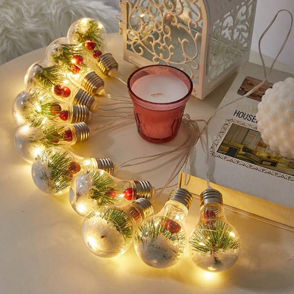 Jul LED-stränglampor 10 lampor stränglampor Utomhusdekoration