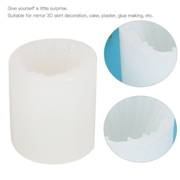 Silikonform DIY Handgjord Verktyg Hög Temperaturbeständig Spegel 3D för Bröllopsklänningsdekoration (Typ 2)