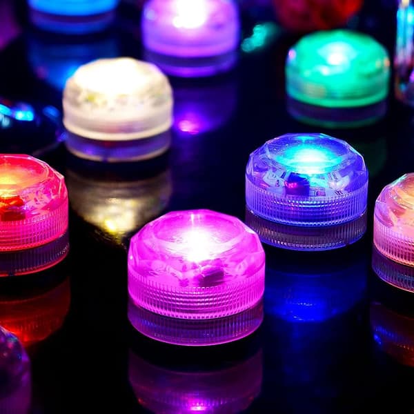 LED Mini Ljus Vattentäta RGB Teeljus Multicolor