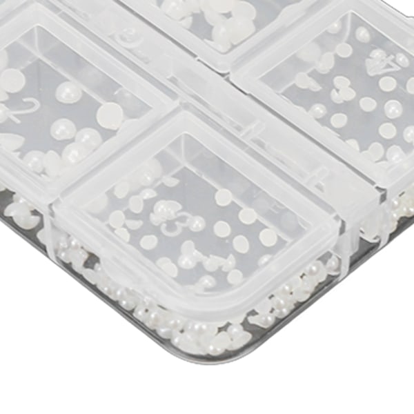 5 Ask Nagelcharms Söta Pärlor Falska Strass Dekoration Manikyr Charms Vit A02