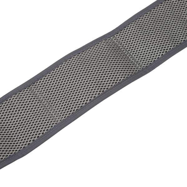 Löparmidjeväsk Multipla Fack Elastisk Andningsbar Tunn Lätt Jogging Midjebälte med Reflekterande Remsa Grå