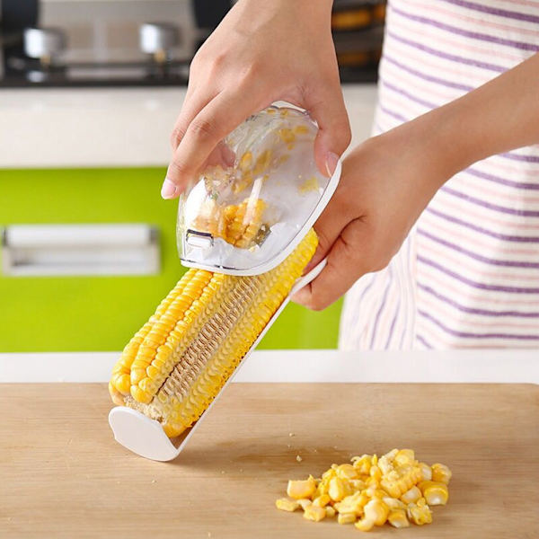 1 st Corn Stripper Skälare Kolv Avlägsnare Kutter Skyddande Hand Gadgets Köksmatlagning Tillbehör