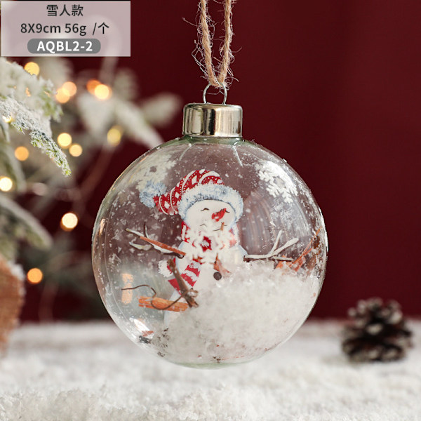 Juldekoration Transparent Glaskula Diamantkula Julkula Vit 8cm A
